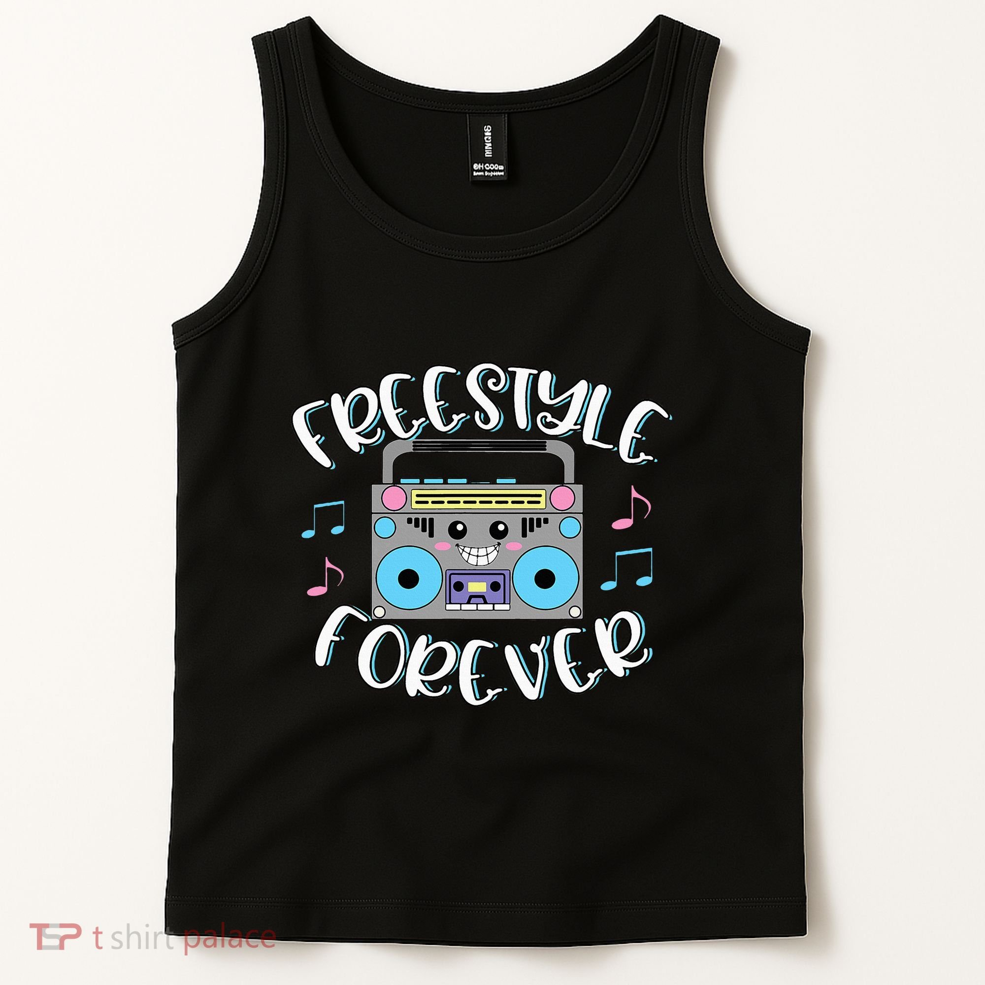 Freestyle Music Cute Boombox Retro Dance Music Tank Top