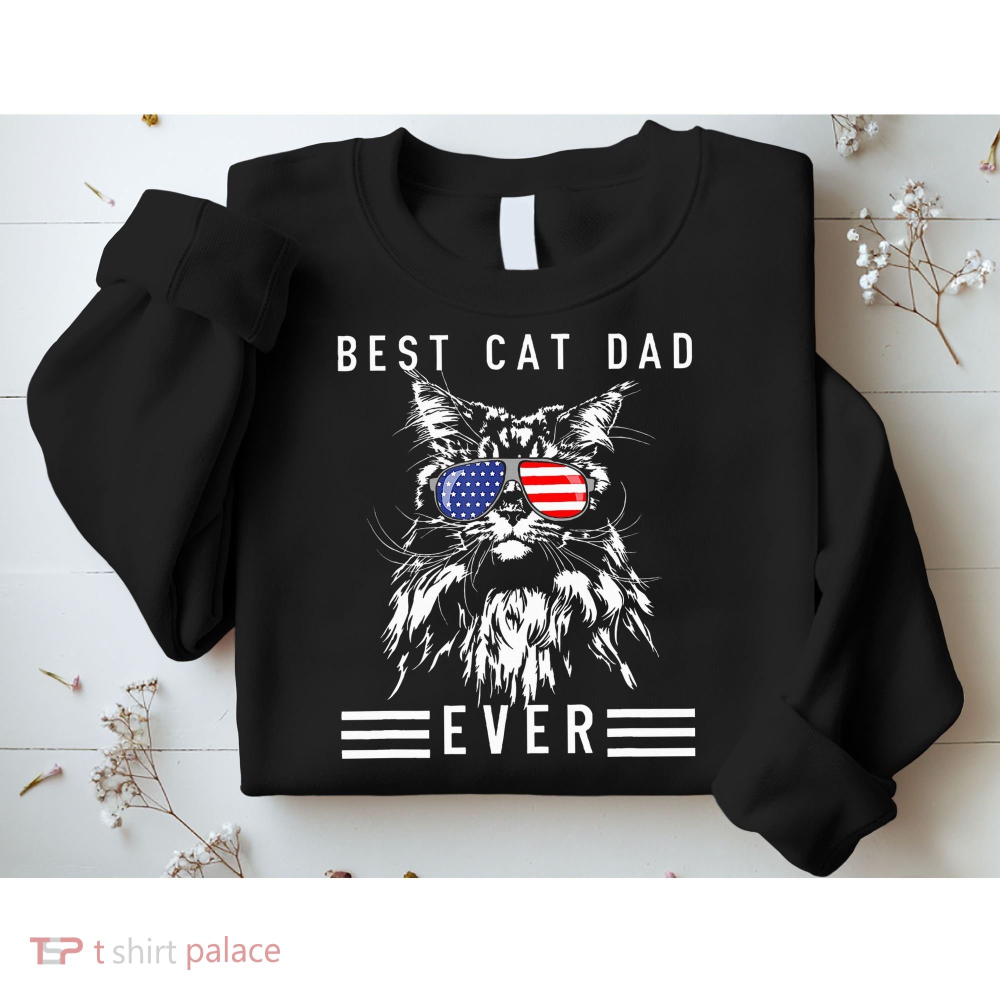 Funny Maine Coon Cat Best Cat Dad Ever Funny Cat Maine Coon Sweatshirt