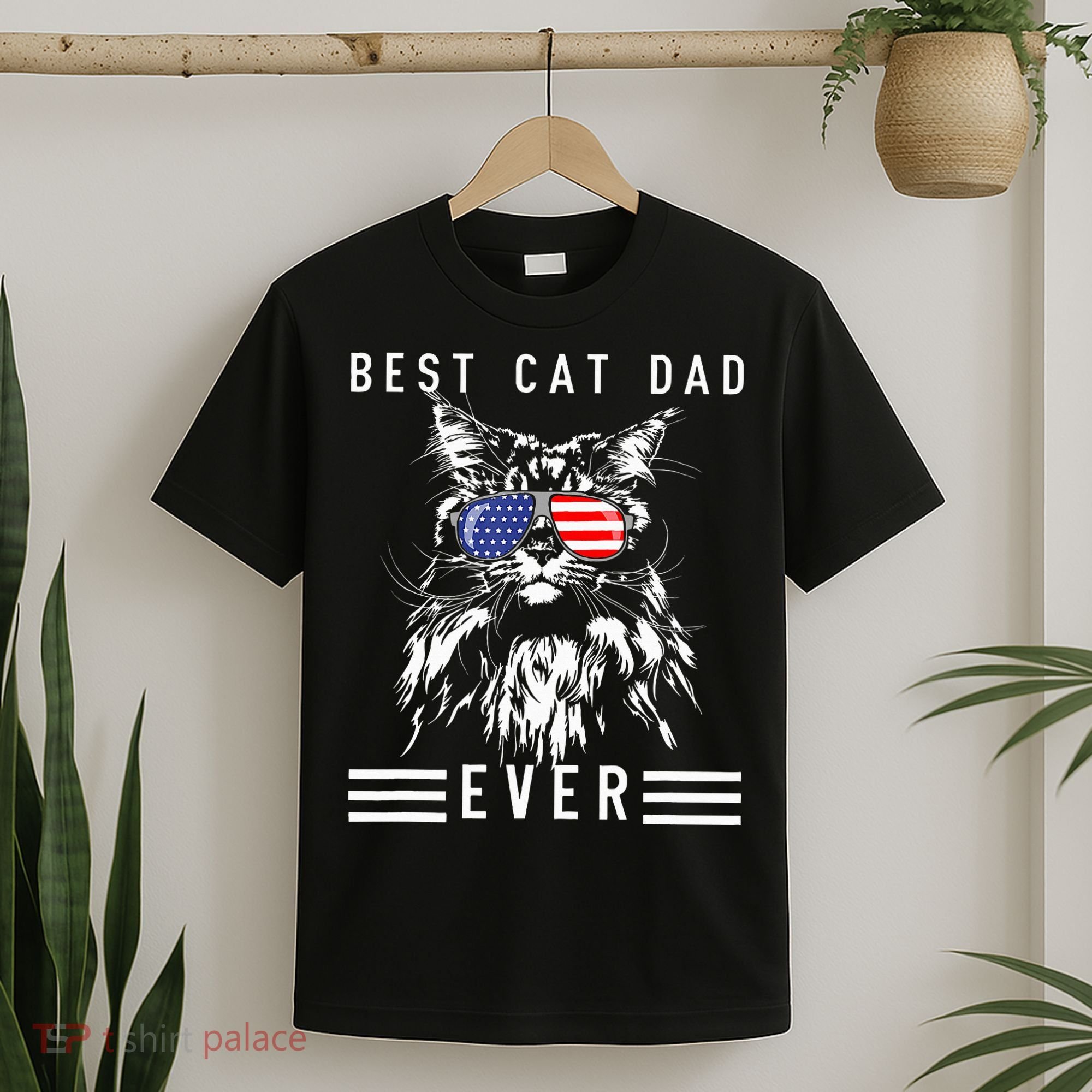 Funny Maine Coon Cat Best Cat Dad Ever Funny Cat Maine Coon T-Shirt