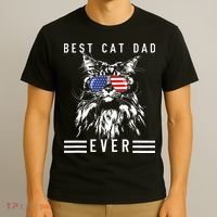Funny Maine Coon Cat Best Cat Dad Ever Funny Cat Maine Coon T-Shirt thumb 3