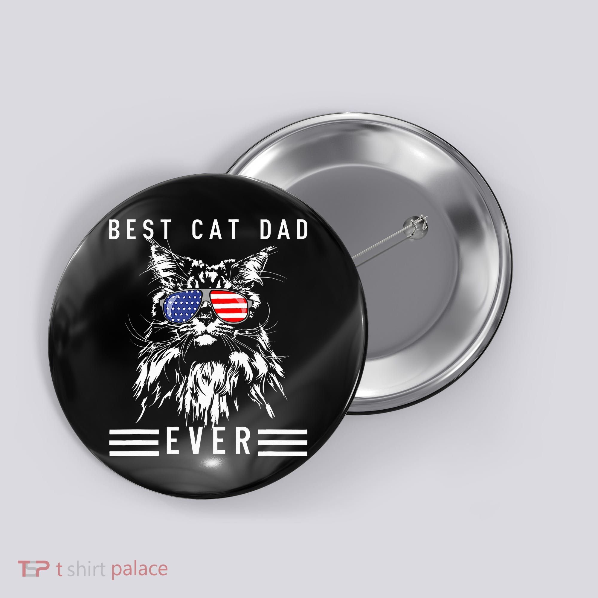 Funny Maine Coon Cat Best Cat Dad Ever Funny Cat Maine Coon Button