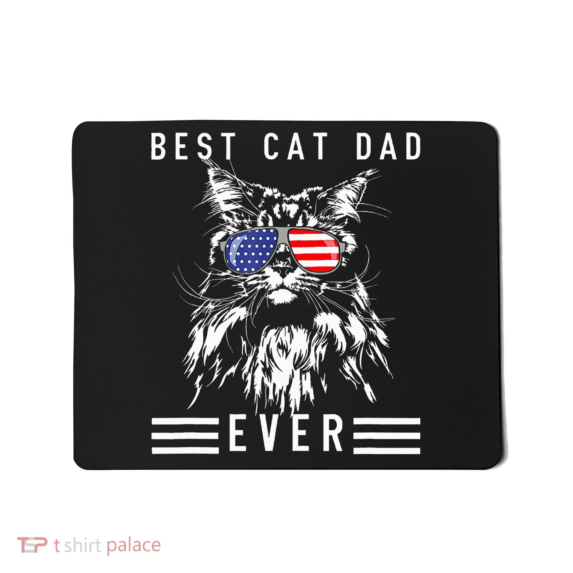 Funny Maine Coon Cat Best Cat Dad Ever Funny Cat Maine Coon Mousepad