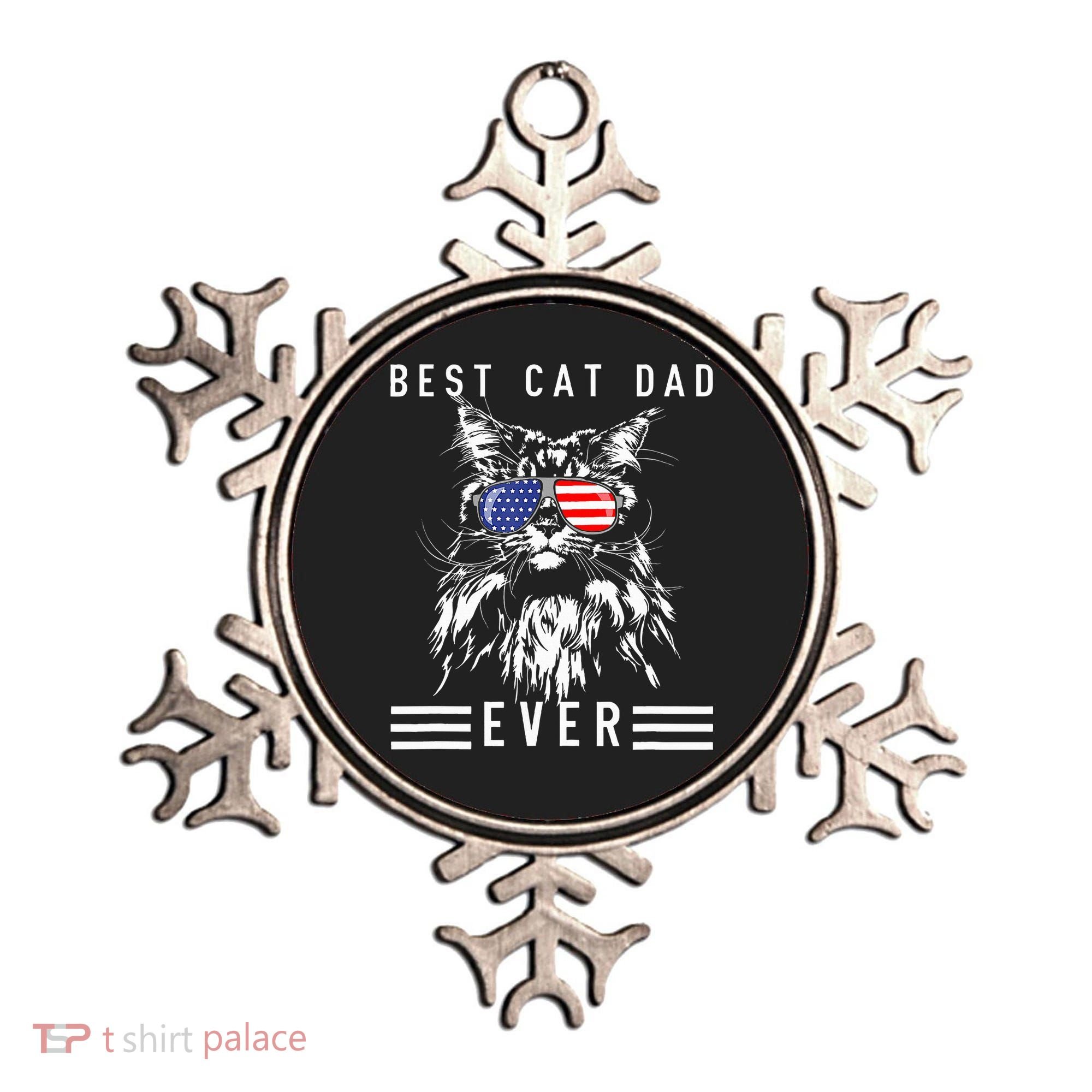 Funny Maine Coon Cat Best Cat Dad Ever Funny Cat Maine Coon Ornament