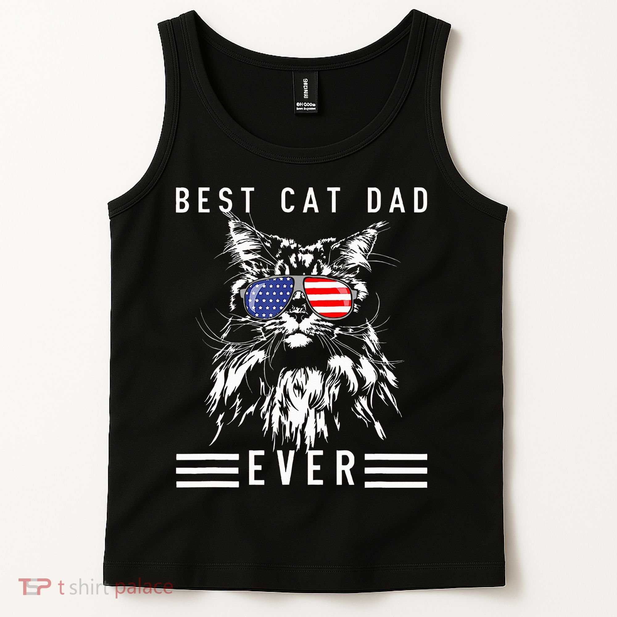 Funny Maine Coon Cat Best Cat Dad Ever Funny Cat Maine Coon Tank Top