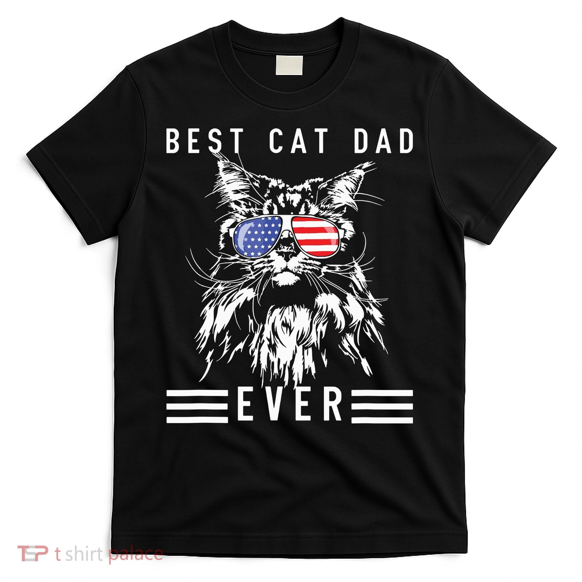 Funny Maine Coon Cat Best Cat Dad Ever Funny Cat Maine Coon T-Shirt