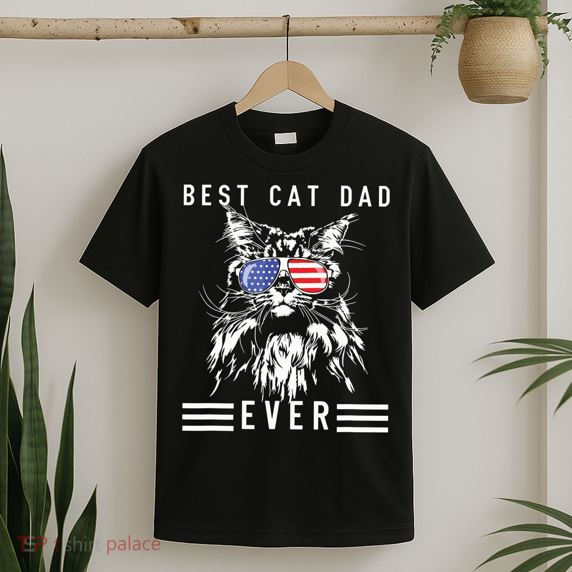 Funny Maine Coon Cat Best Cat Dad Ever Funny Cat Maine Coon T-Shirt