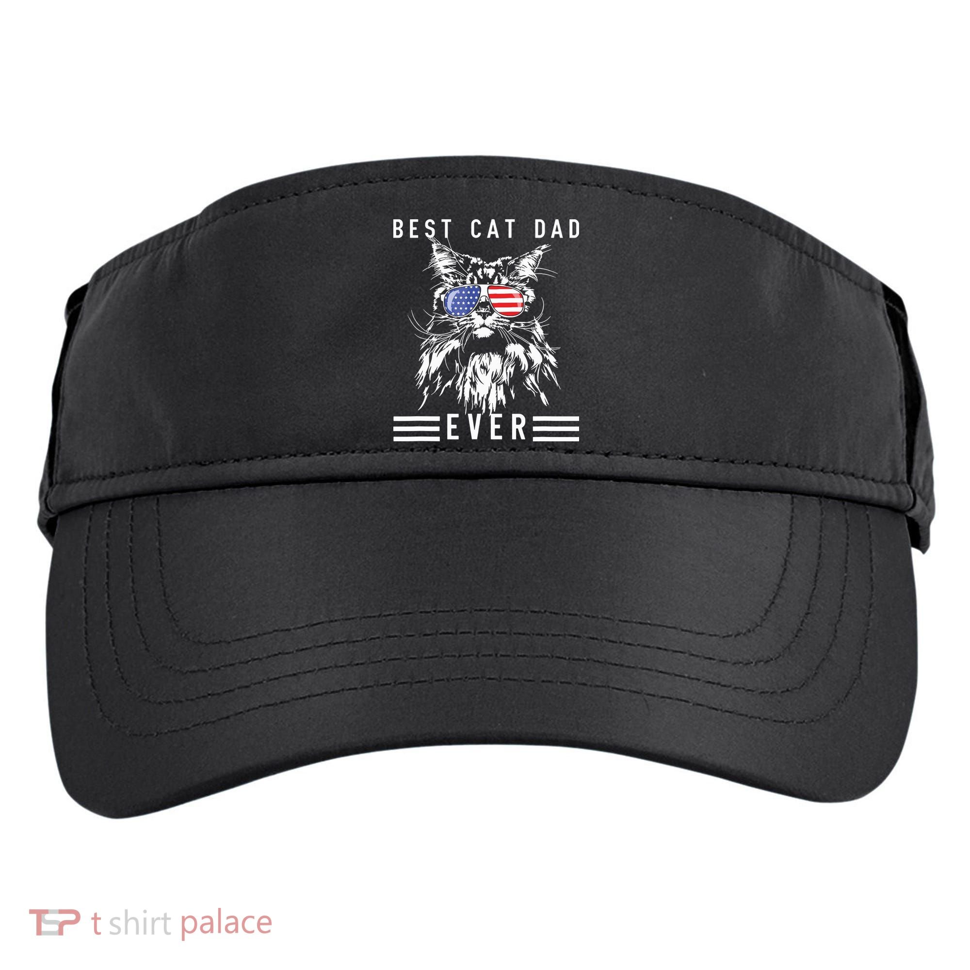 Funny Maine Coon Cat Best Cat Dad Ever Funny Cat Maine Coon Adult Drive Performance Visor