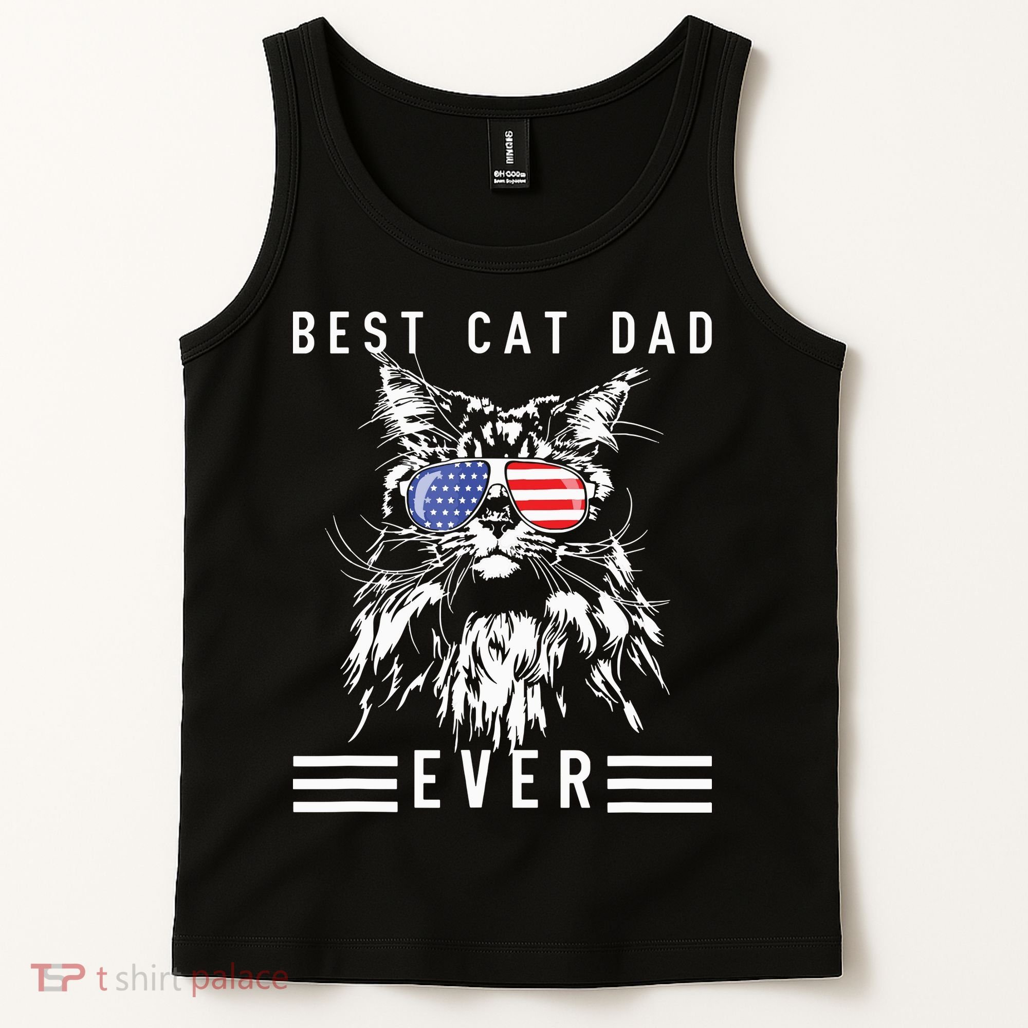 Funny Maine Coon Cat Best Cat Dad Ever Funny Cat Maine Coon Tank Top