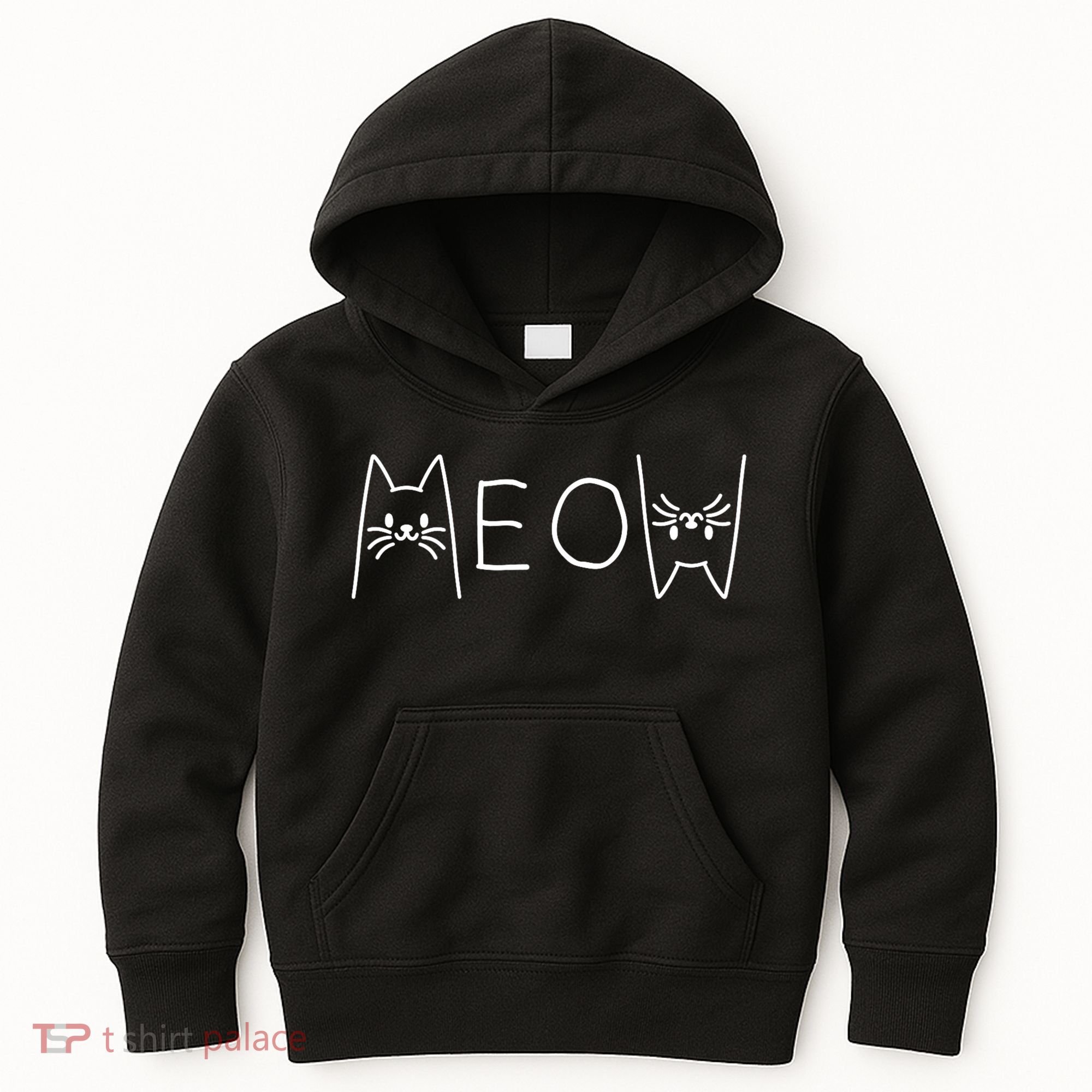 Funny Meow Cat Meow Kitty Cats Meow Kids Hoodie