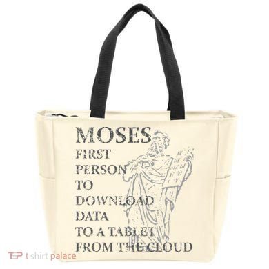 Funny Moses Christian Praise Commandments Humor Tote Bag