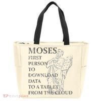 Funny Moses Christian Praise Commandments Humor Tote Bag thumb 0