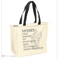 Funny Moses Christian Praise Commandments Humor Tote Bag thumb 2