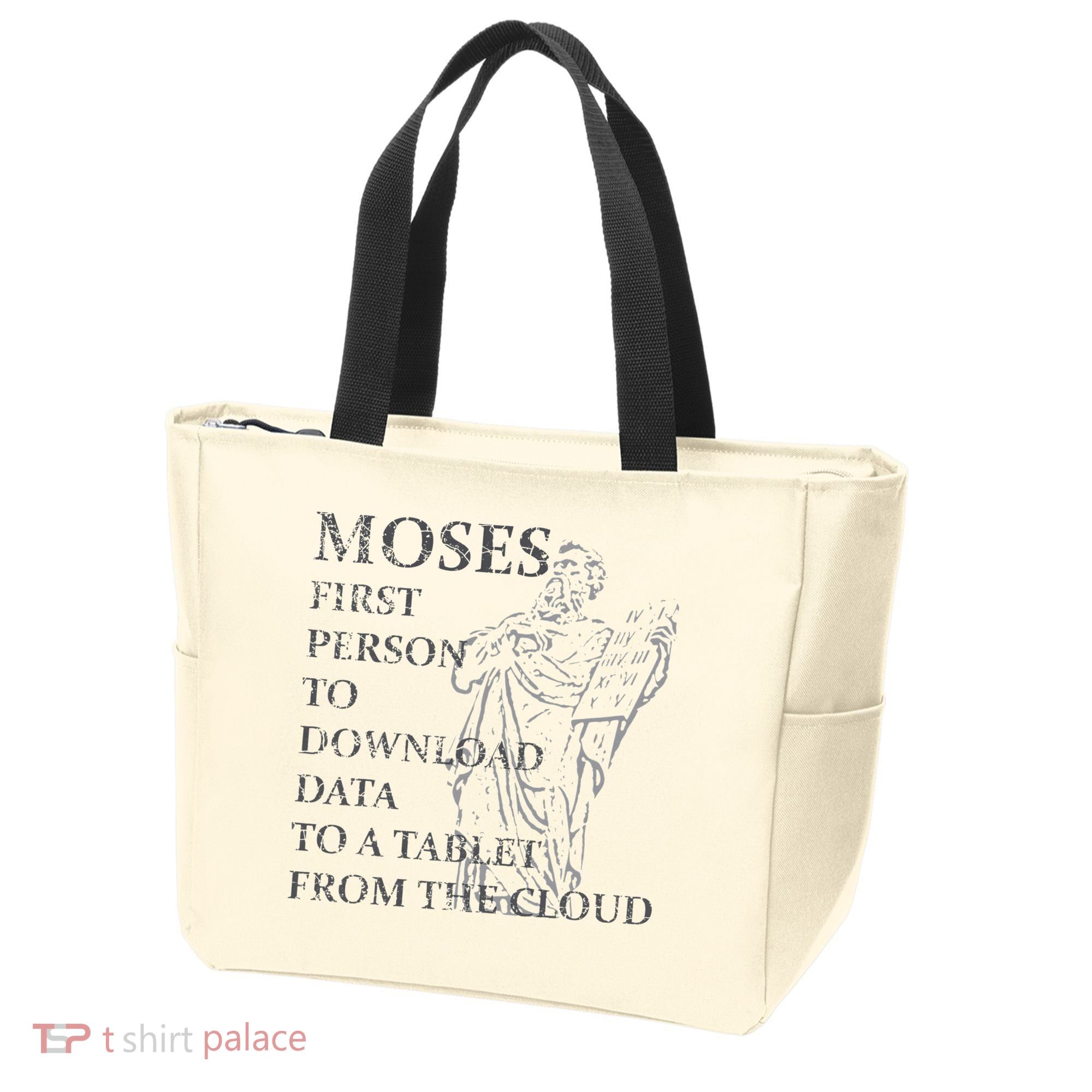 Funny Moses Christian Praise Commandments Humor Tote Bag