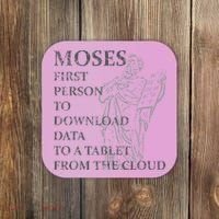 Funny Moses Christian Praise Commandments Humor Coaster thumb 0