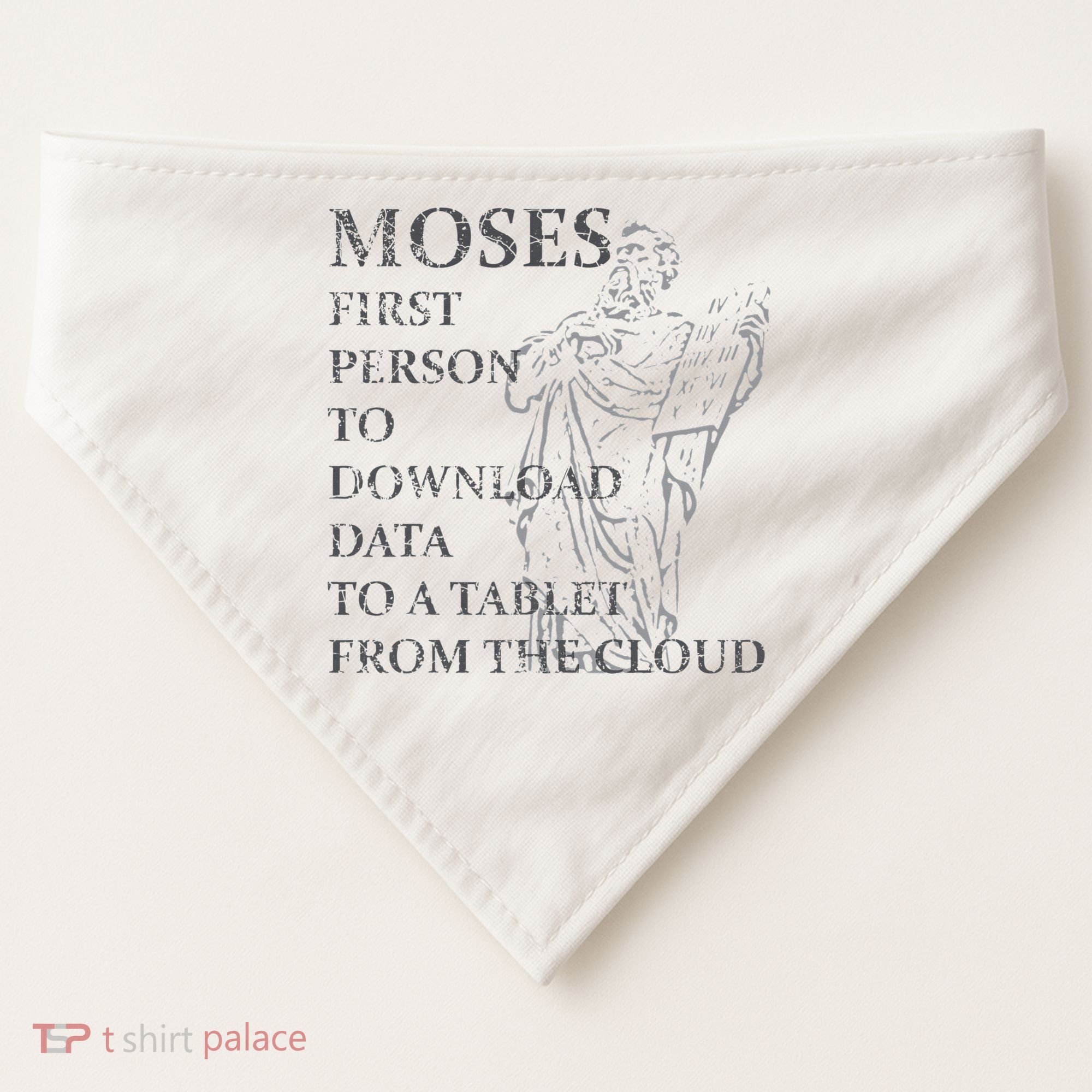 Funny Moses Christian Praise Commandments Humor USA-Made Doggie Bandana