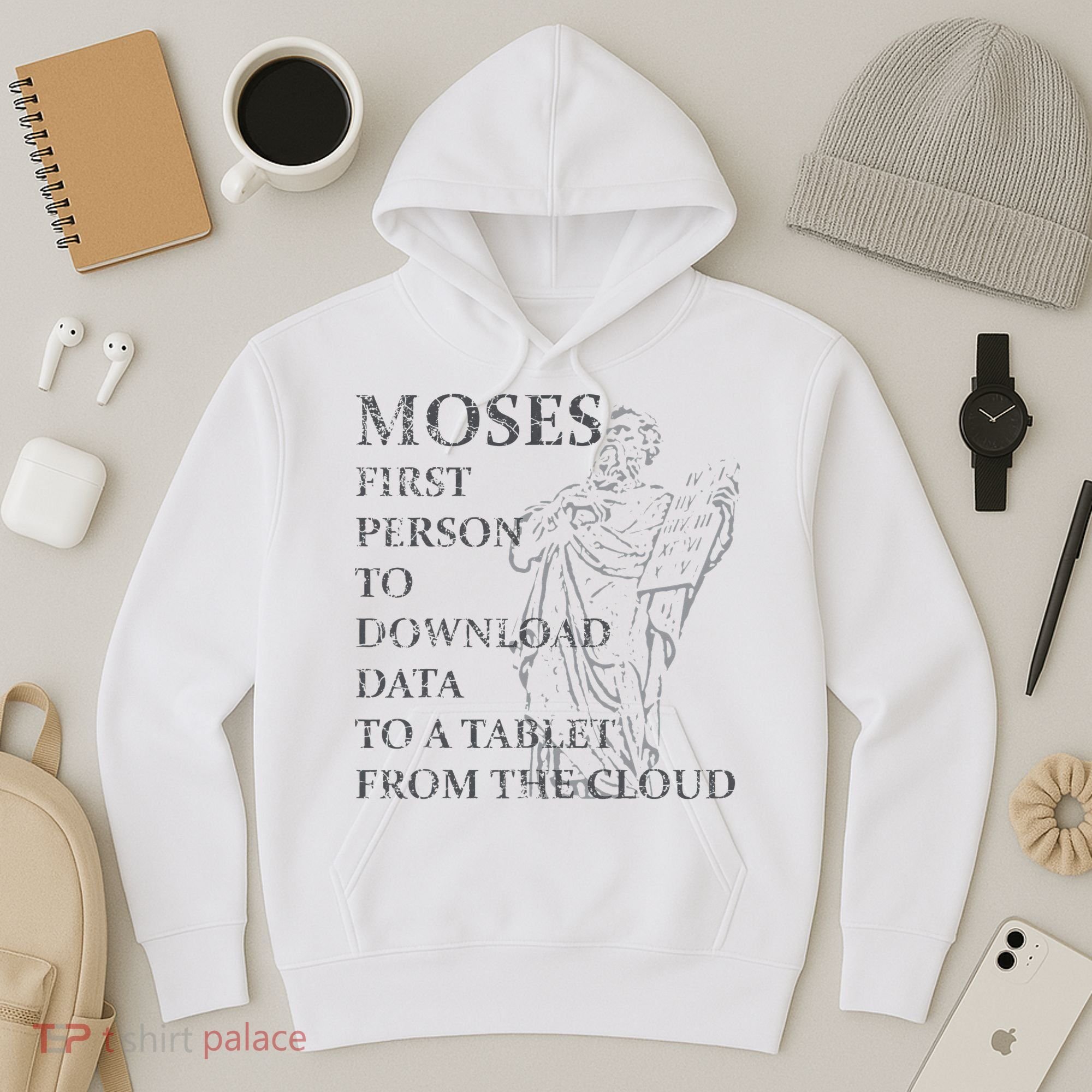 Funny Moses Christian Praise Commandments Humor Hoodie