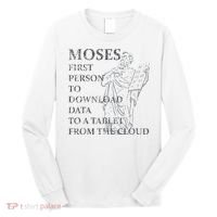Funny Moses Christian Praise Commandments Humor Long Sleeve Shirt thumb 0
