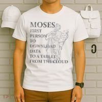 Funny Moses Christian Praise Commandments Humor T-Shirt thumb 6