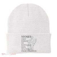 Funny Moses Christian Praise Commandments Humor Beanie thumb 0