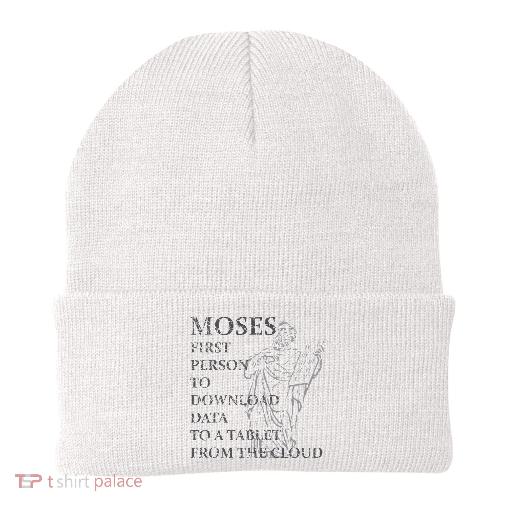 Funny Moses Christian Praise Commandments Humor Beanie