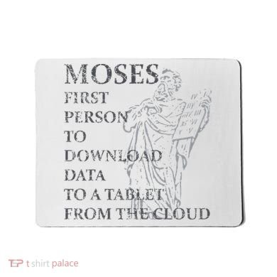 Funny Moses Christian Praise Commandments Humor Mousepad