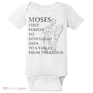 Funny Moses Christian Praise Commandments Humor Baby Bodysuit