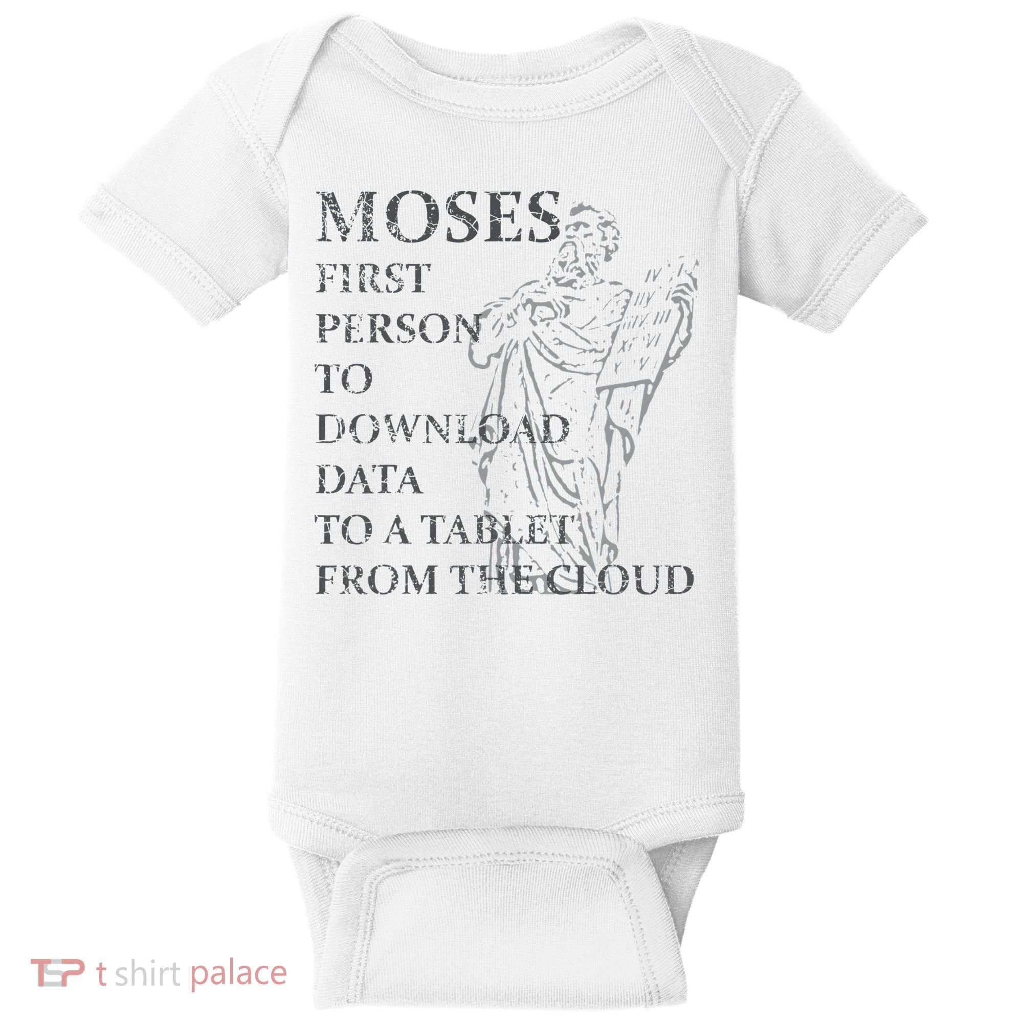 Funny Moses Christian Praise Commandments Humor Baby Bodysuit