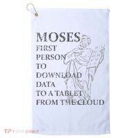Funny Moses Christian Praise Commandments Humor Golf Towel thumb 0