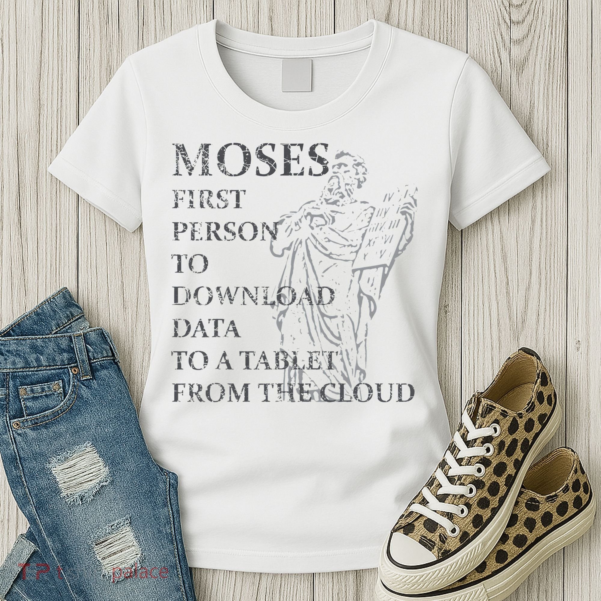 Funny Moses Christian Praise Commandments Humor Women's T-Shirt