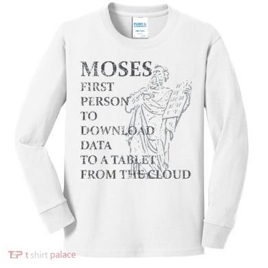 Funny Moses Christian Praise Commandments Humor Kids Long Sleeve Shirt
