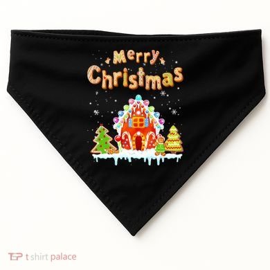 Funny Merry Christmas Gingerbread House Baking Candy Cane USA-Made Doggie Bandana