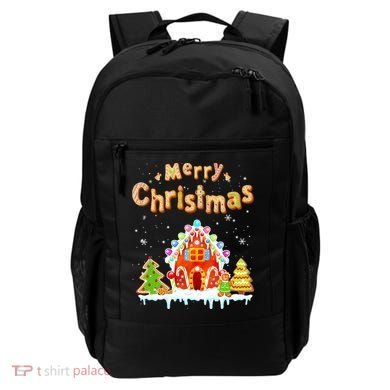 Funny Merry Christmas Gingerbread House Baking Candy Cane Backpack