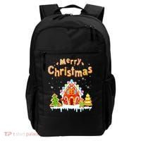 Funny Merry Christmas Gingerbread House Baking Candy Cane Backpack thumb 0