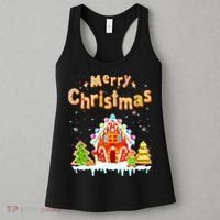 Funny Merry Christmas Gingerbread House Baking Candy Cane Women's Tank Top thumb 3
