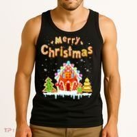 Funny Merry Christmas Gingerbread House Baking Candy Cane Tank Top thumb 3
