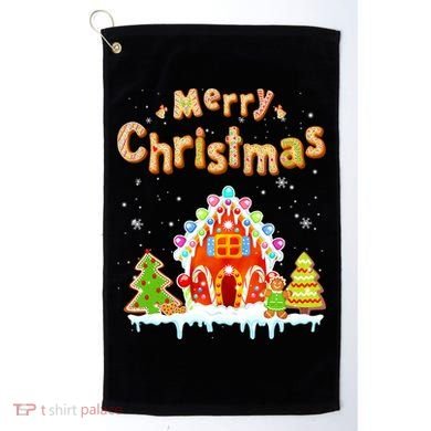 Funny Merry Christmas Gingerbread House Baking Candy Cane Golf Towel