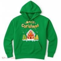 Funny Merry Christmas Gingerbread House Baking Candy Cane Hoodie thumb 0