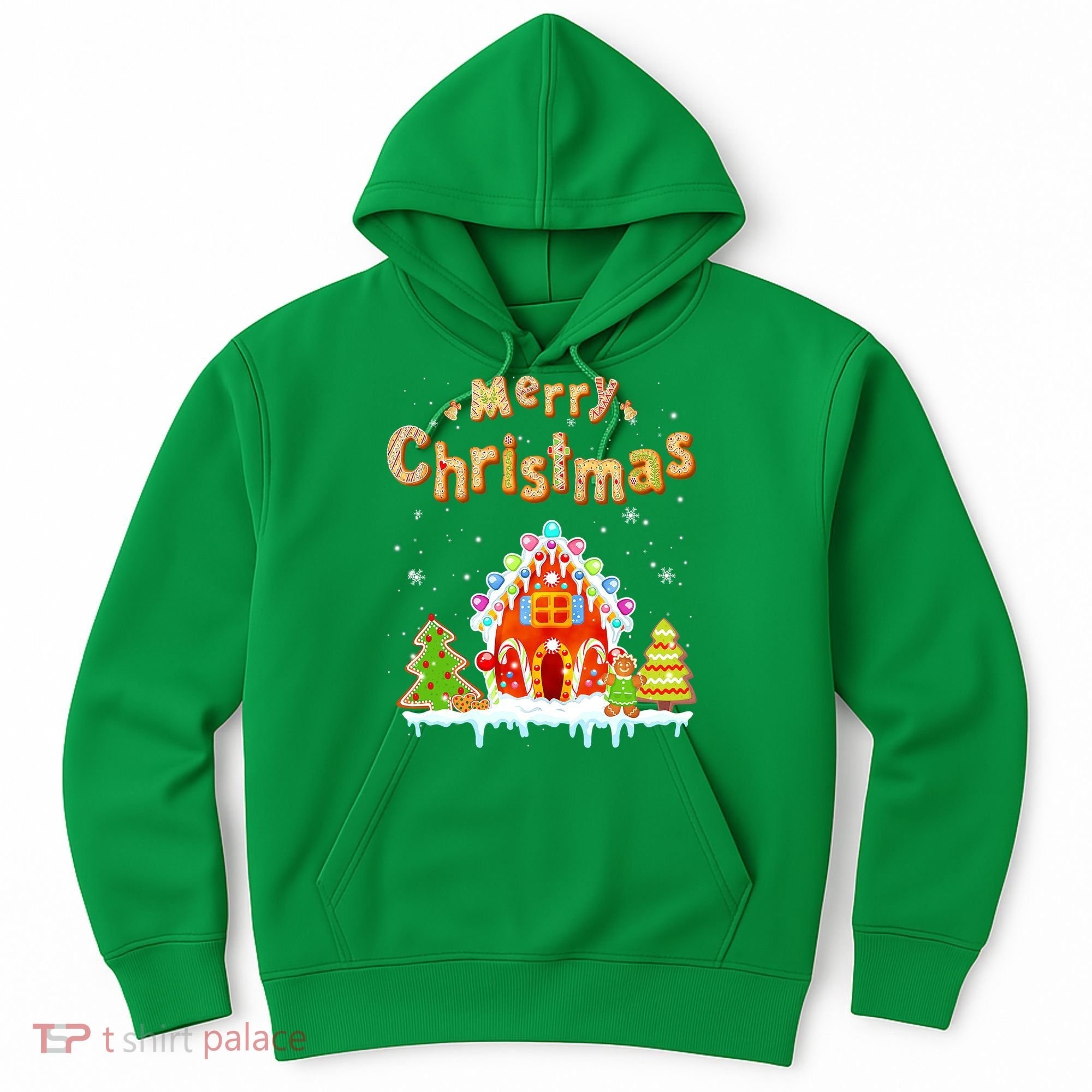 Funny Merry Christmas Gingerbread House Baking Candy Cane Hoodie
