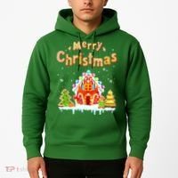 Funny Merry Christmas Gingerbread House Baking Candy Cane Hoodie thumb 2