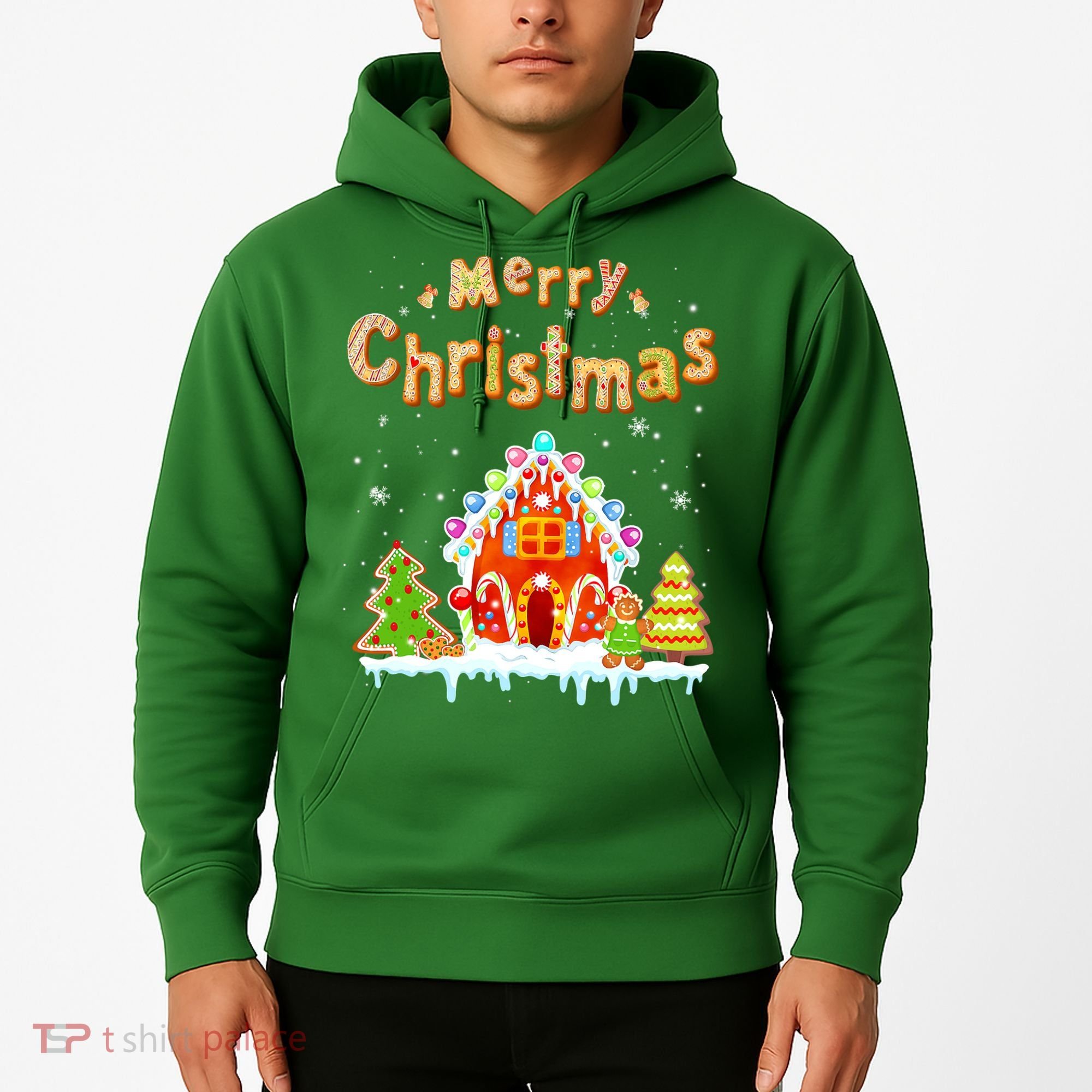 Funny Merry Christmas Gingerbread House Baking Candy Cane Hoodie