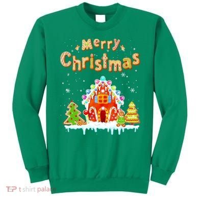 Funny Merry Christmas Gingerbread House Baking Candy Cane Sweatshirt