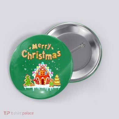 Funny Merry Christmas Gingerbread House Baking Candy Cane Button