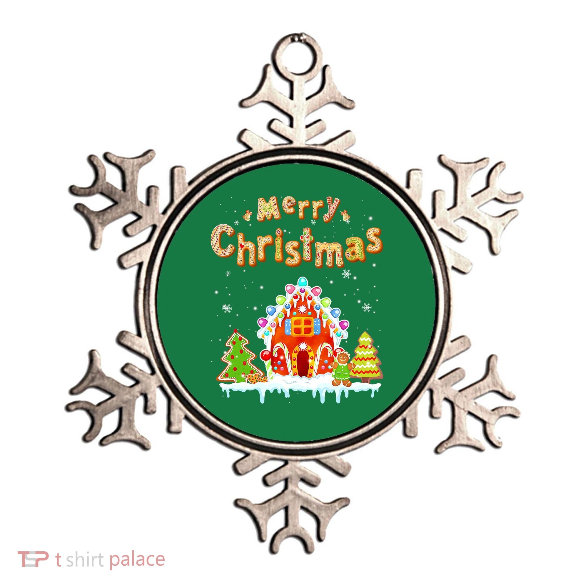 Funny Merry Christmas Gingerbread House Baking Candy Cane Ornament