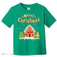 Funny Merry Christmas Gingerbread House Baking Candy Cane Toddler T-Shirt thumb 0