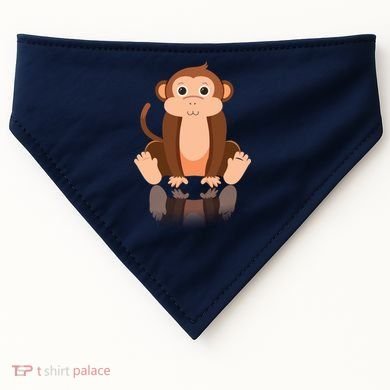 Funny Monkey Chimpanzee Ape Zoo Animal Lover Design USA-Made Doggie Bandana