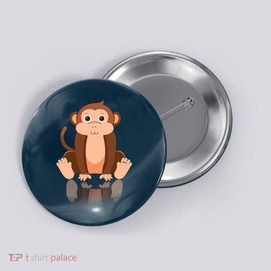 Funny Monkey Chimpanzee Ape Zoo Animal Lover Design Button