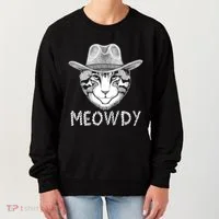 Funny Meowdy Cowboy Cat Women's Sweatshirt thumb 0