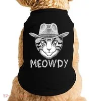 Funny Meowdy Cowboy Cat Doggie Tank thumb 0