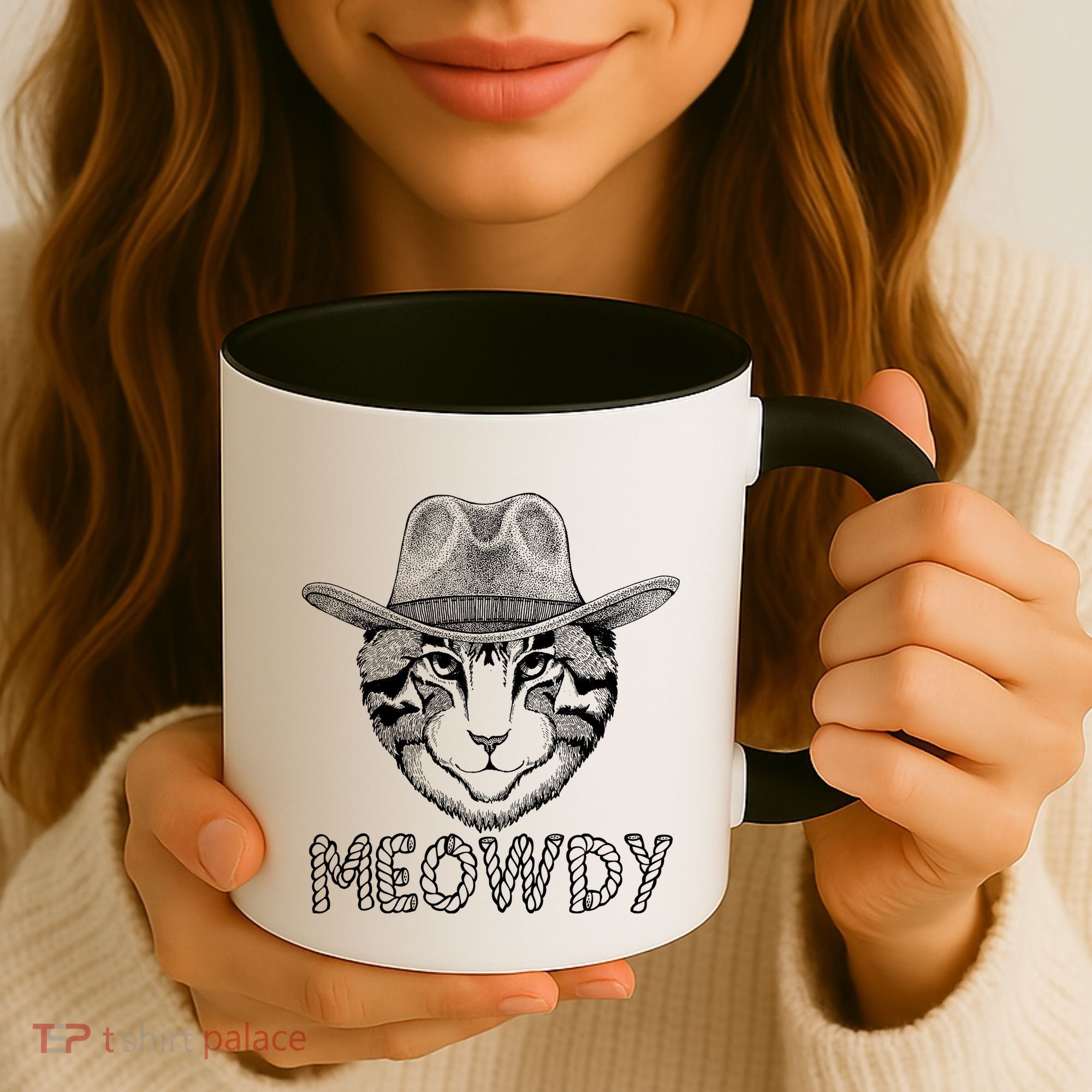 Funny Meowdy Cowboy Cat Coffee Mug