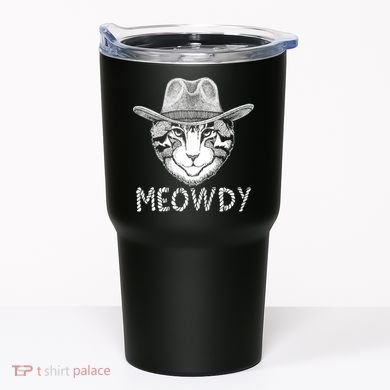 Funny Meowdy Cowboy Cat Tumbler